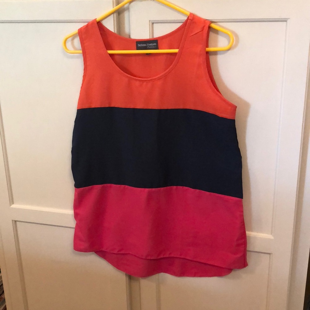 Color Block Sleeveless Tunic Sleeveless Top Small